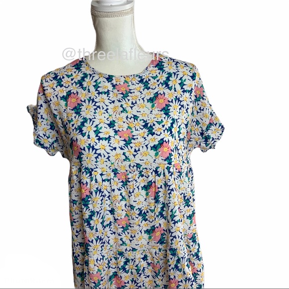 Smocked Ruffle multi Floral Print Dress - Picture 5 of 8